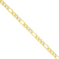 Buy 14K Gold 8-Inch Concave Open Figaro Bracelet, Stylish 8.75mm Links-4