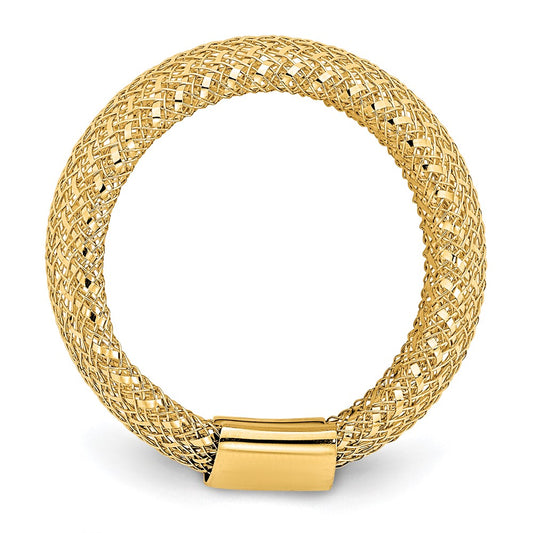 High-Quality 14K Gold Adjustable Stretch Ring - Stylish & Affordable Jewelry