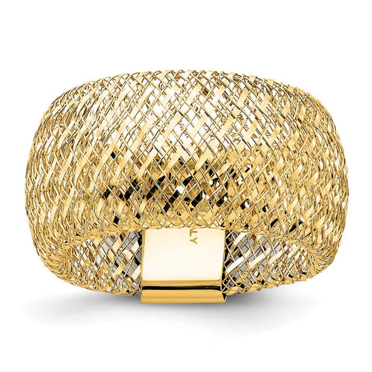 High-Quality 14K Gold Adjustable Stretch Ring - Stylish & Affordable Jewelry