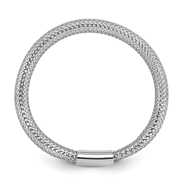 14K Gold Polished Mesh Stretch Ring