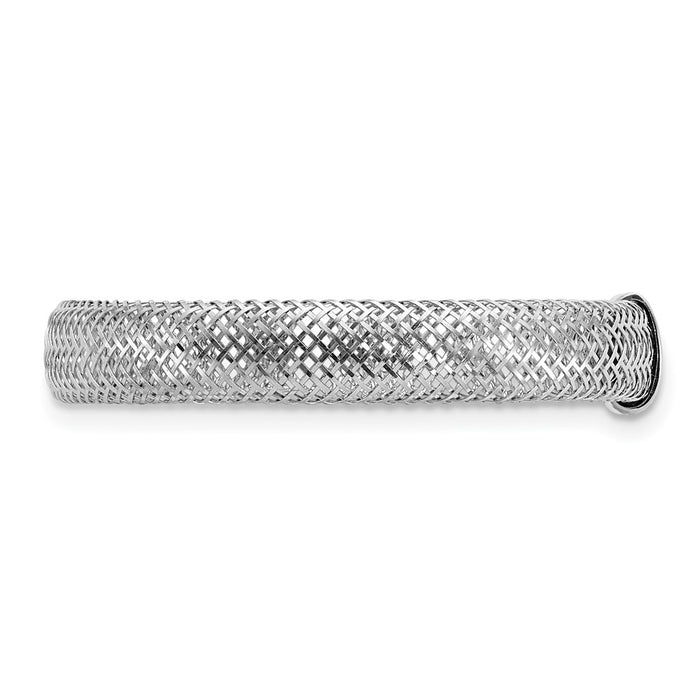 Shop Exclusive 14K Gold Polished Mesh Stretch Ring - Stylish & Affordable Shine-3