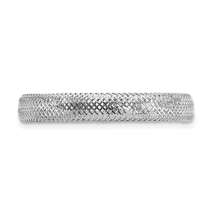 Shop Exclusive 14K Gold Polished Mesh Stretch Ring - Stylish & Affordable Shine-4