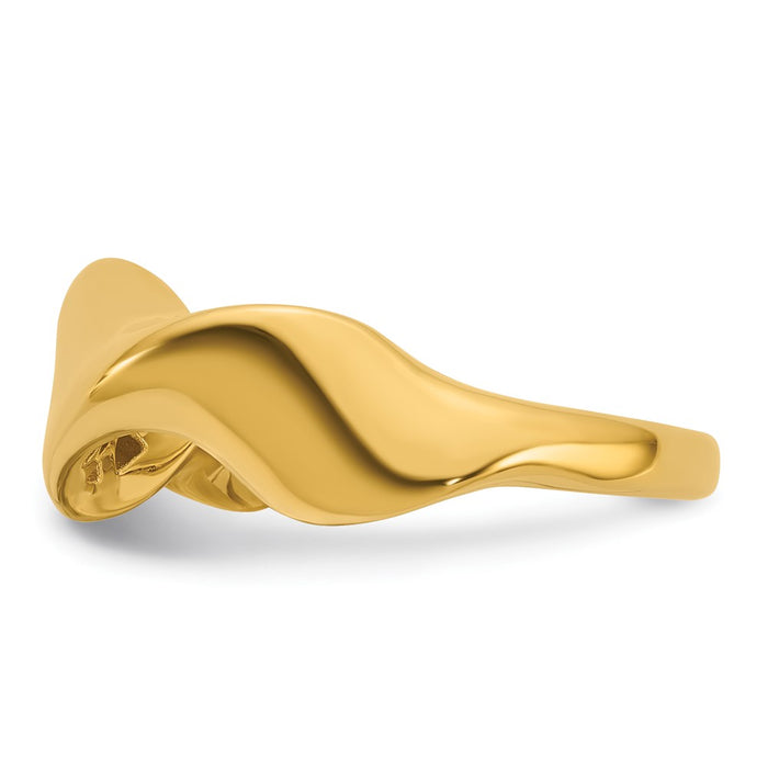 Buy Exclusive 14K Gold Polished Wave Design Ring - Stylish & Affordable Luxury-3