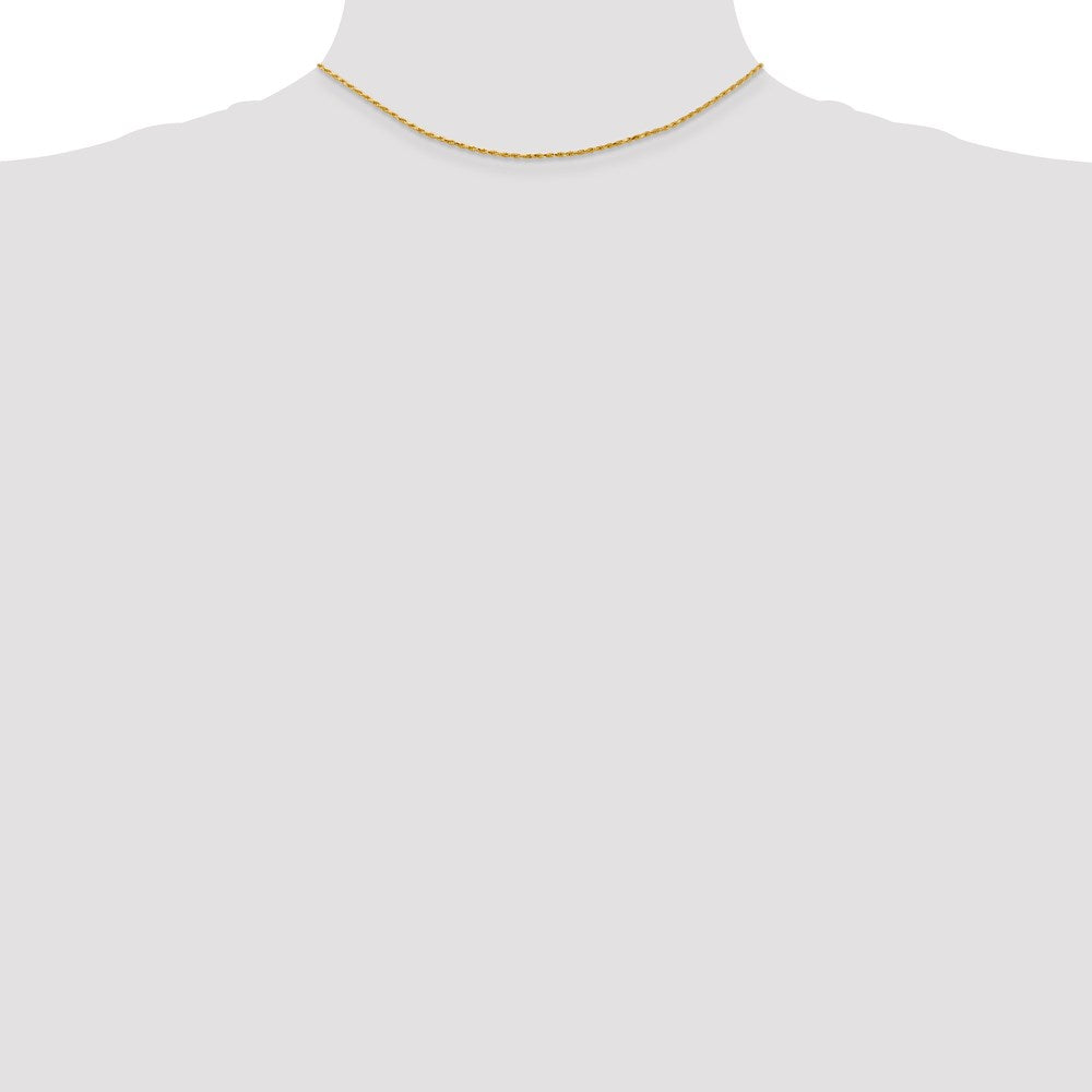 Shop Stylish 14K Gold 14-Inch 1.3mm Diamond-Cut Solid Rope Chain, Luxury Value!