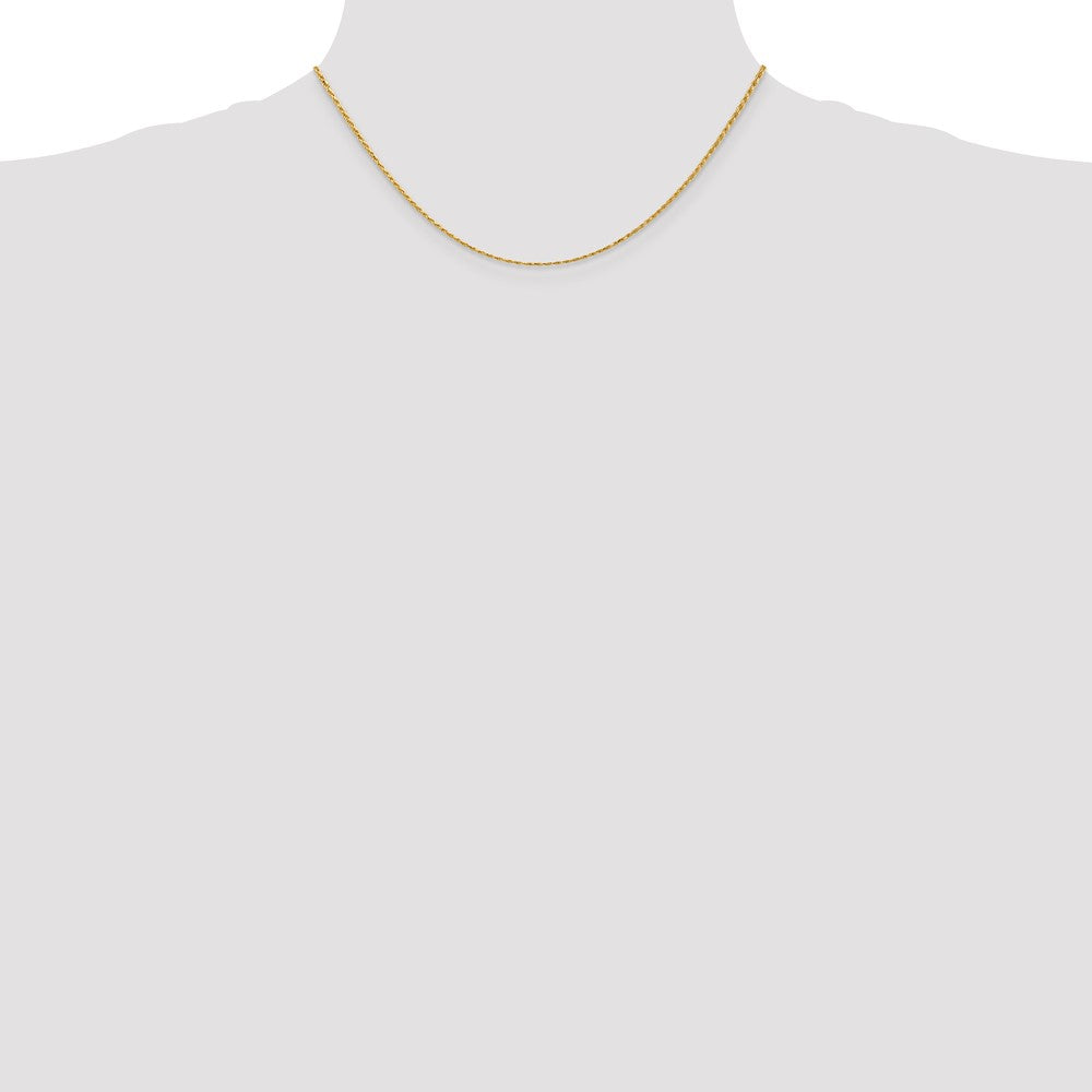 Designer 14K Gold 16-Inch 1.3mm Diamond-Cut Rope Chain - Affordable Luxury!