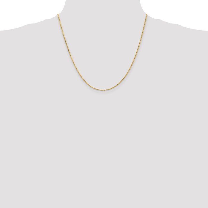 Shop Stylish 14K Gold 20-Inch Diamond-Cut Rope Chain - 1.3mm Luxury Design-4