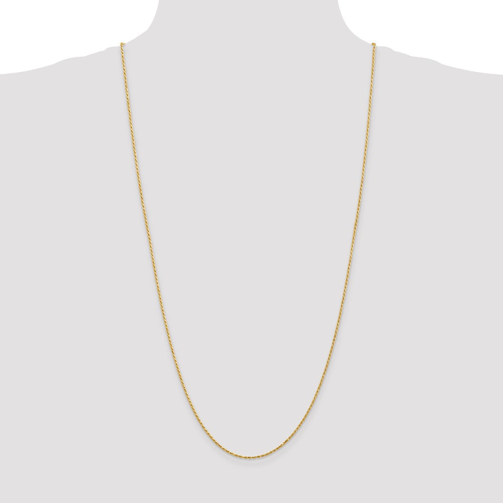 Buy 14K Gold 30-Inch Diamond-Cut Solid Rope Chain - Stylish 1.3mm Design