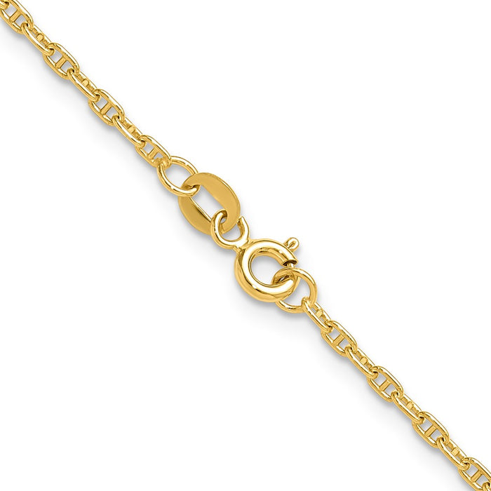 Buy Stylish 14K Gold Mariner Link Chain 1.8mm - Affordable Luxury Jewelry-3