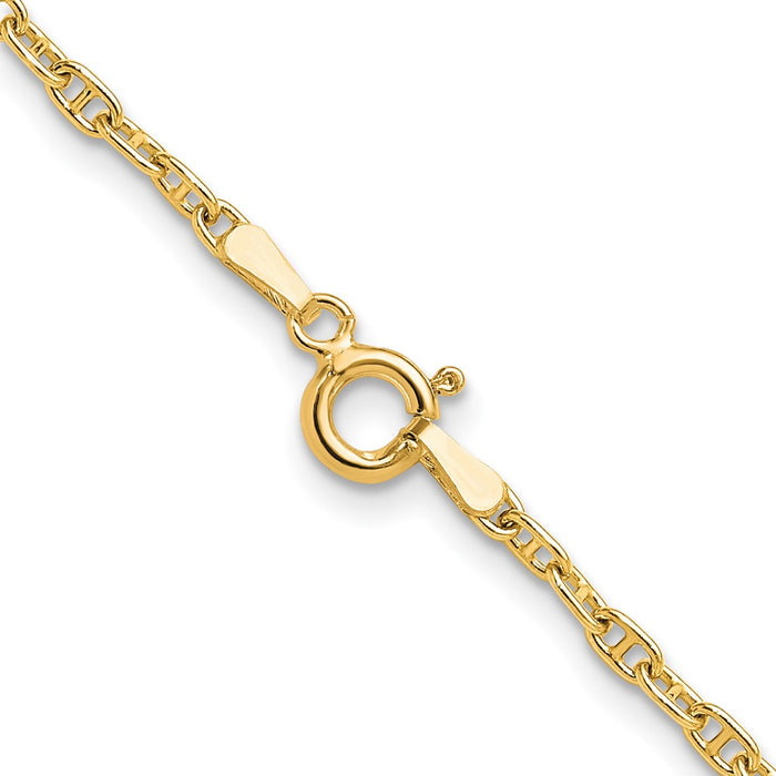 Shop Stylish 2.35mm Mariner Link Chain in 14K Gold - Affordable Luxury!-3
