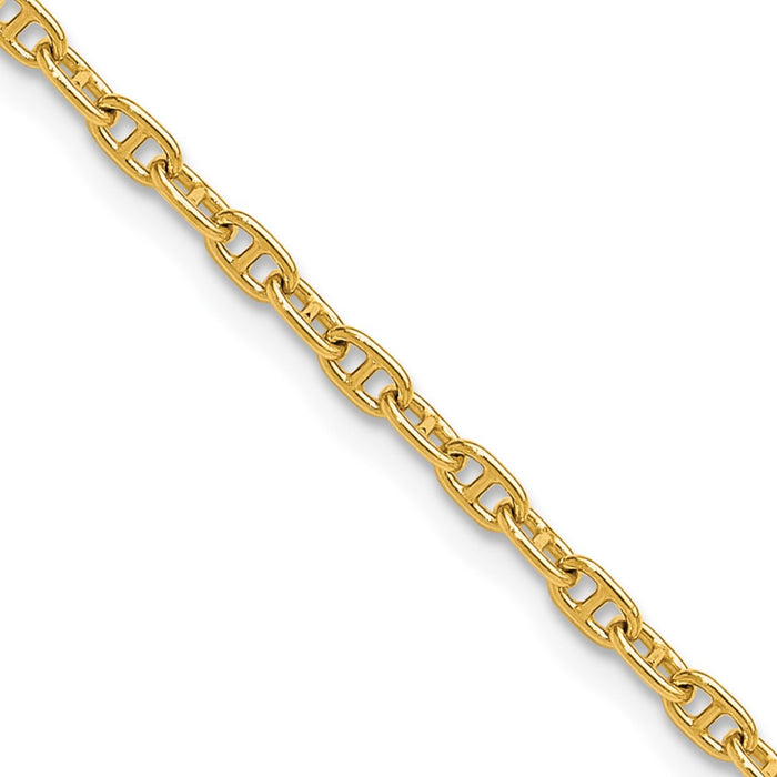 Shop Stylish 2.35mm Mariner Link Chain in 14K Gold - Affordable Luxury!-1