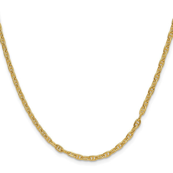 14K Gold 3.0mm Mariner Link Chain Necklace