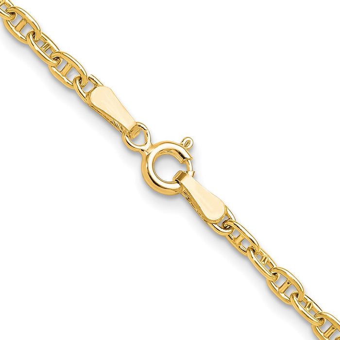 Exclusive 14K Gold 3.0mm Mariner Link Chain - Stylish Luxury Necklace-3