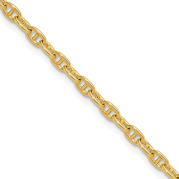 14K Gold 3.0mm Mariner Link Chain Necklace
