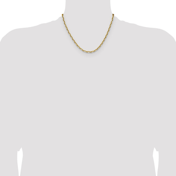Buy Stylish 14k Gold 3.5mm Diamond Cut Mariner Anchor Chain - Luxury Look-4