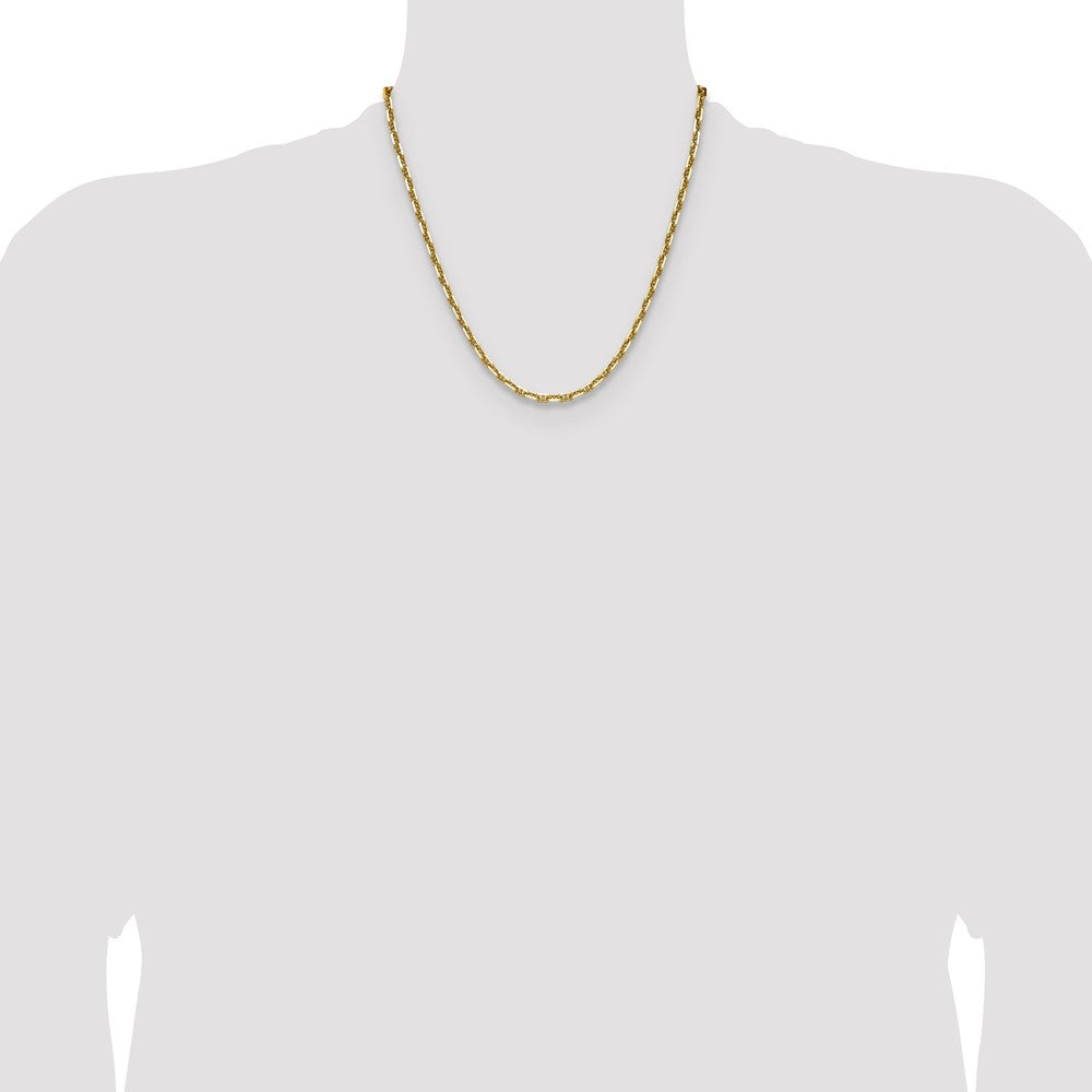Exclusive 14K Gold 3.5mm Double C Link Mariner Anchor Chain - Stylish Value