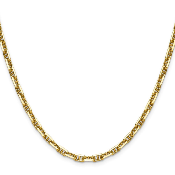 Buy Exclusive 14K Gold 4.1mm Diamond Cut Mariner Anchor Chain - Stylish Value-2