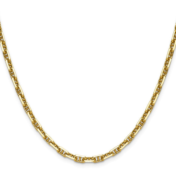14K Gold 4.1mm Diamond Cut Mariner Anchor Chain - Style GR1-1006339