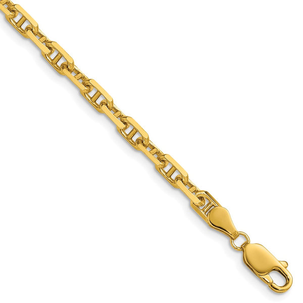 14K Gold 4.1mm Diamond Cut Mariner Anchor Chain - Style GR1-1017094
