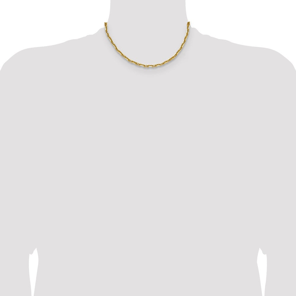 Buy Stylish 14K Gold 5.0mm Diamond Cut Mariner Anchor Chain - Luxury Value!