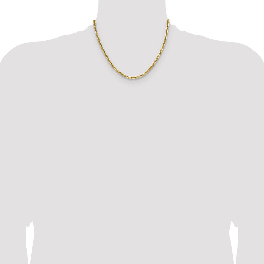 Shop Stylish 14K Gold 5.0mm Diamond Cut Mariner Anchor Chain - Luxury Value!