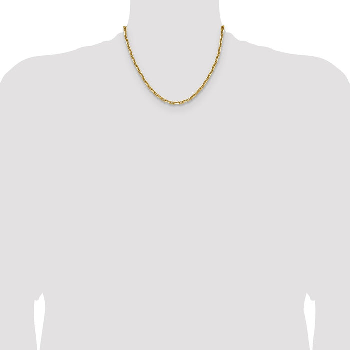 Shop Stylish 14K Gold 5.0mm Diamond Cut Mariner Anchor Chain - Luxury Value!-4