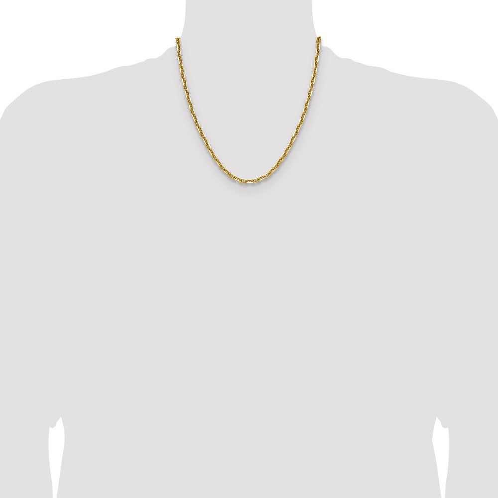 High-Quality 14K Gold 5.0mm Diamond-Cut Mariner Anchor Chain - Stylish Value!