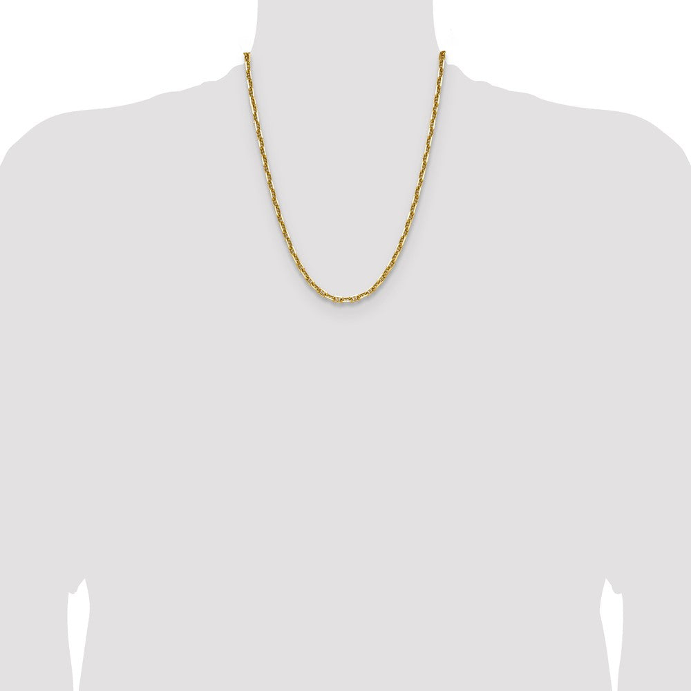 Buy Stylish 14K Gold 5.0mm Diamond Cut Mariner Anchor Chain - Luxury Value!