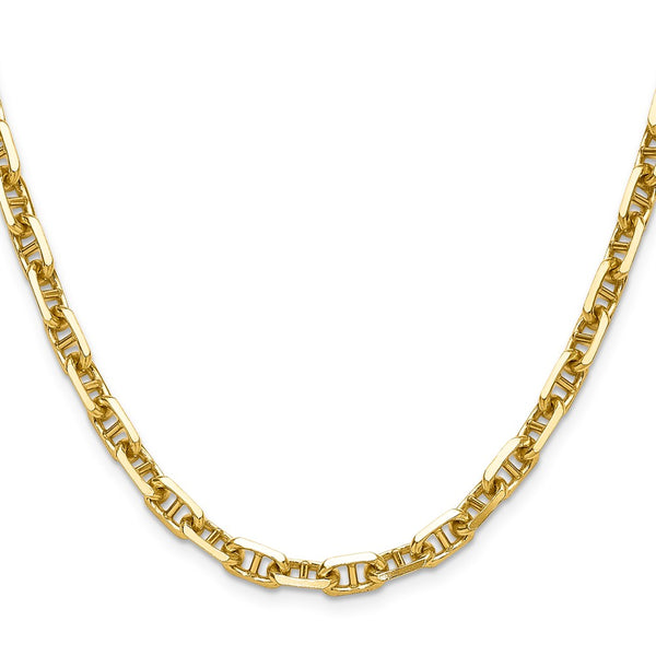 14K Gold 5.7mm Double Curb Mariner Anchor Chain