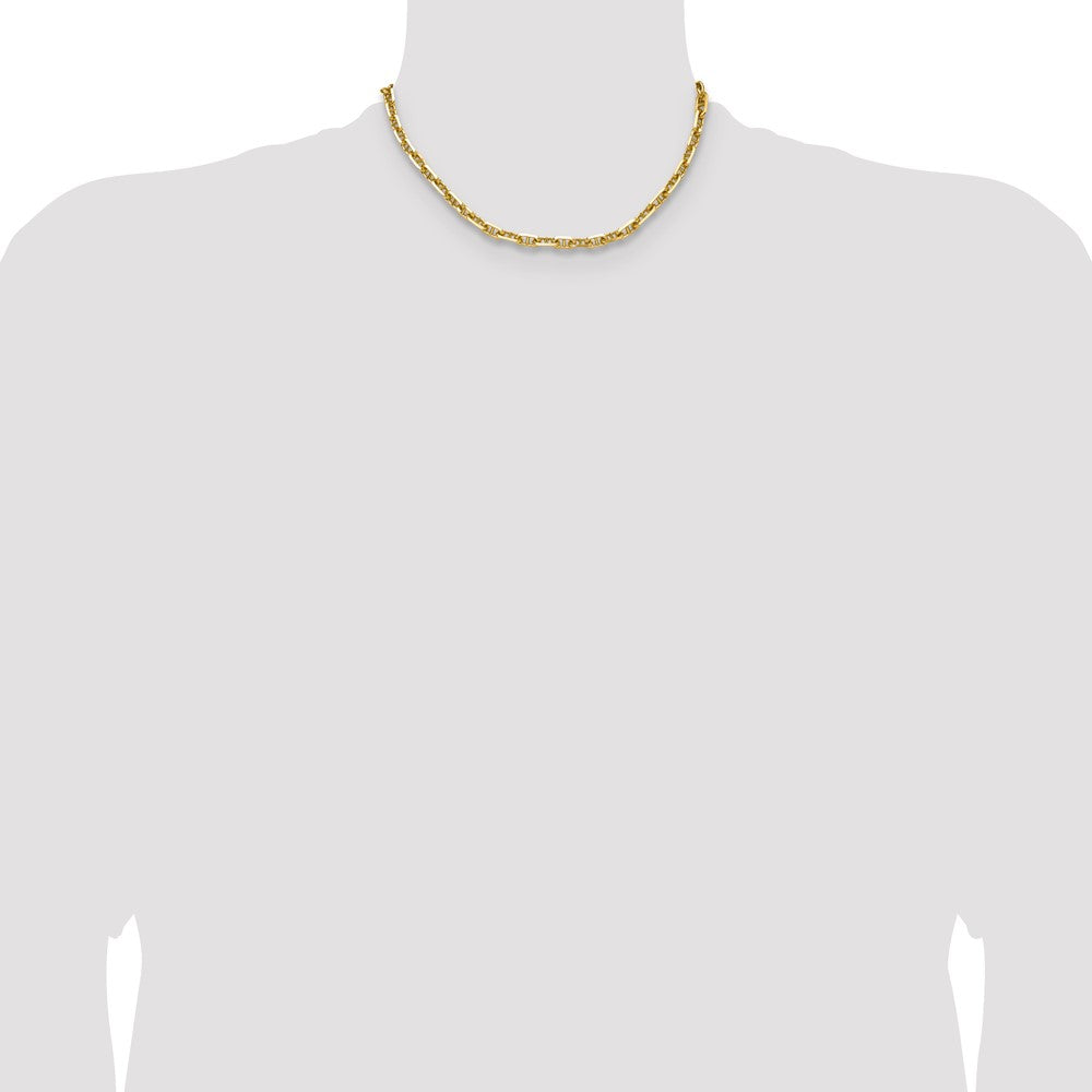 Exclusive 14K Gold 5.7mm Diamond Cut Mariner Anchor Chain - Stylish Value!