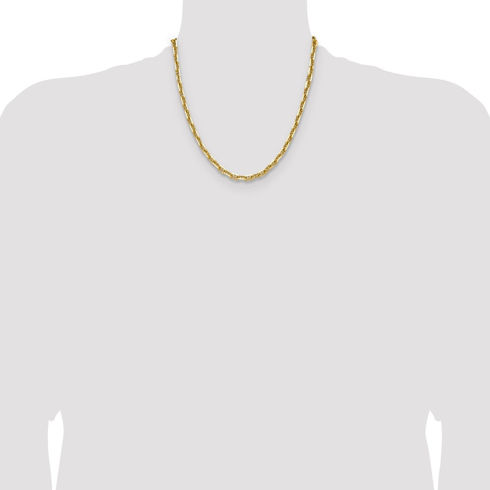 Buy Exclusive 14K Gold 5.7mm Diamond Cut Mariner Anchor Chain - Luxury Value!