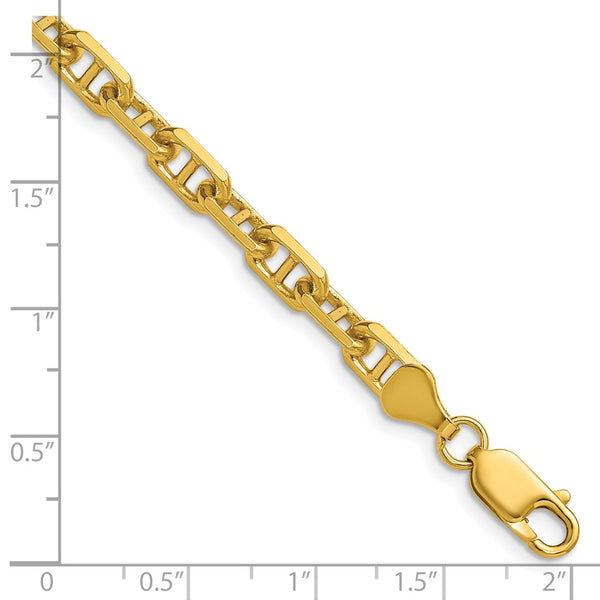 14K Gold 5.7mm Diamond Cut Mariner Anchor Chain