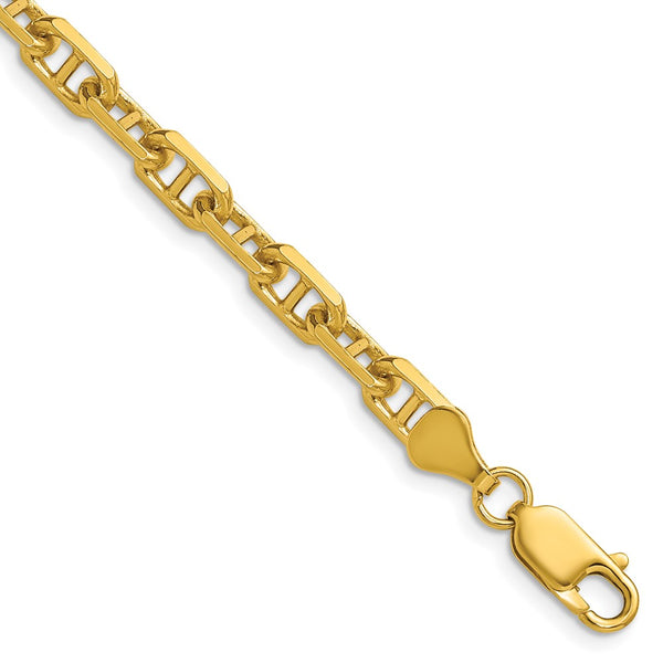 14K Gold 5.7mm Double Curb Mariner Anchor Chain