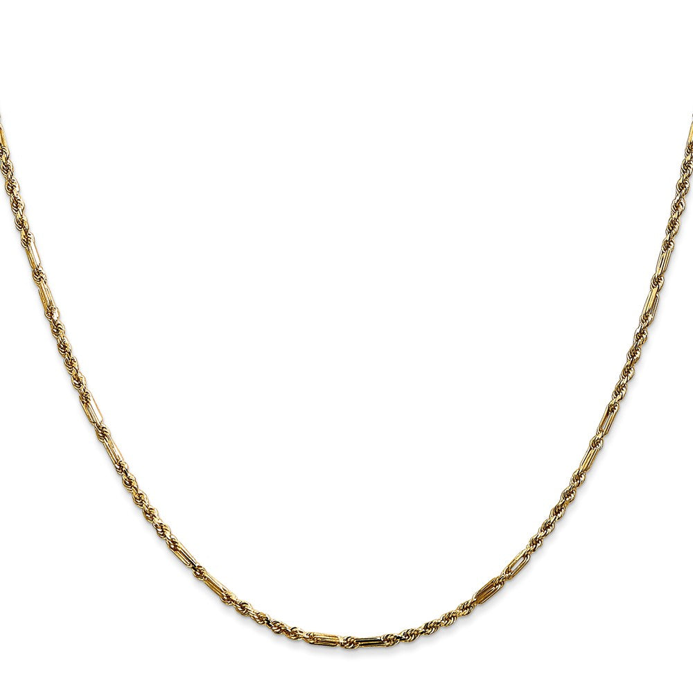 Designer 14K Gold 16-Inch Diamond-Cut Milano Rope Chain - Affordable Luxury