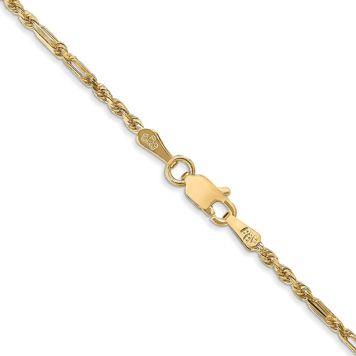 Designer 14K Gold 16-Inch Diamond-Cut Milano Rope Chain - Affordable Luxury-3