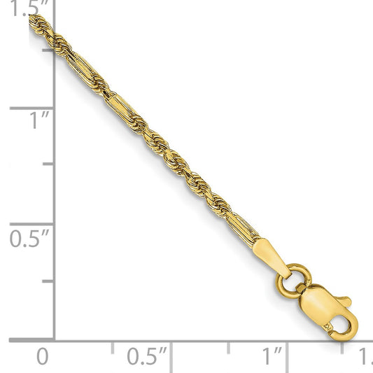 Buy Exclusive 14K Gold Diamond-Cut Milano Rope Anklet - 10-Inch, 1.8mm Style