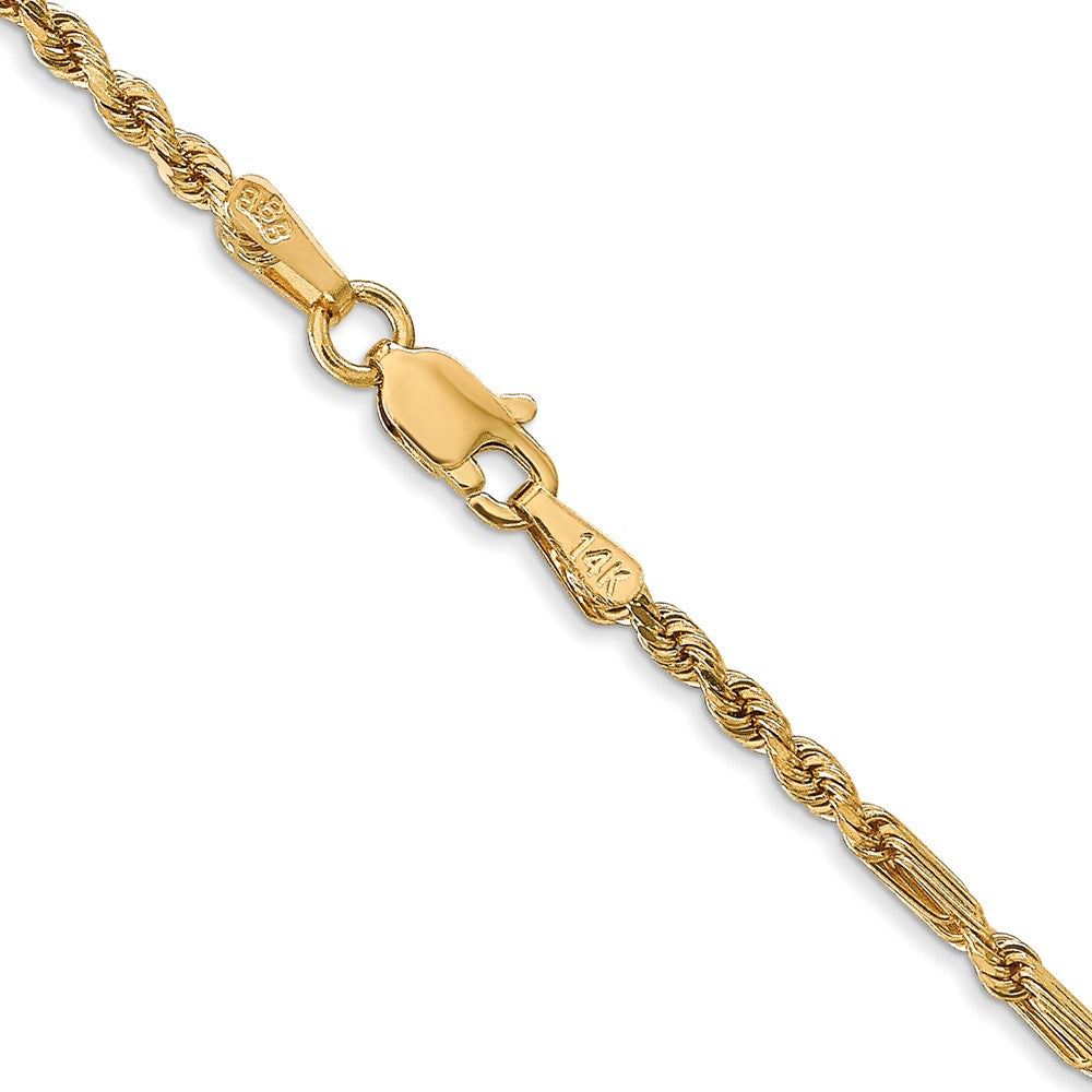 Buy 14K Gold 16-Inch 2.25mm Diamond-Cut Milano Rope Chain - Stylish Luxury