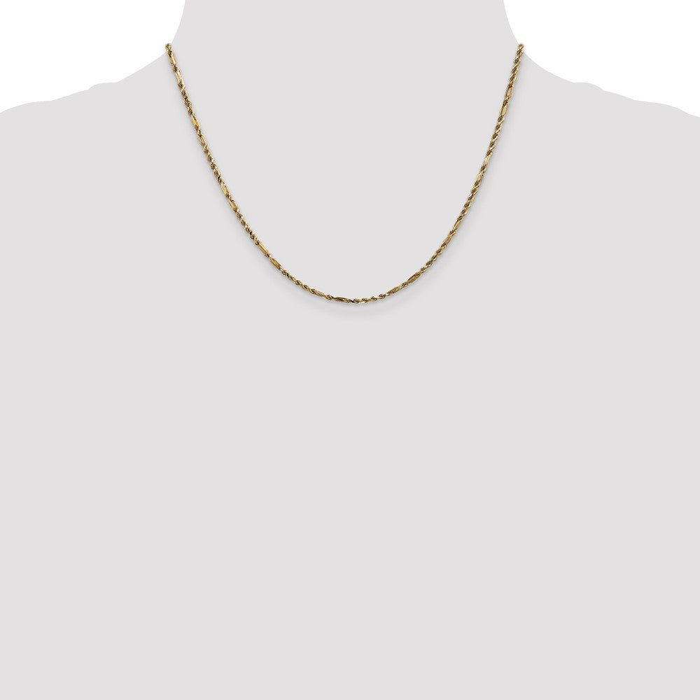 Buy 14K Gold 18-Inch Diamond-Cut Milano Rope Chain, Stylish & Affordable!