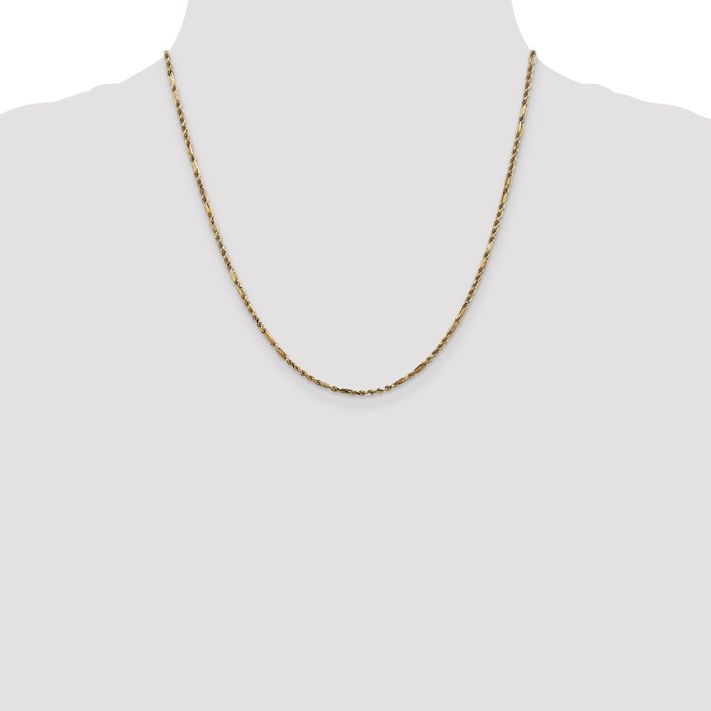 Shop Exclusive 14K Gold 20-Inch 2.25mm Milano Rope Chain - Stylish & Durable