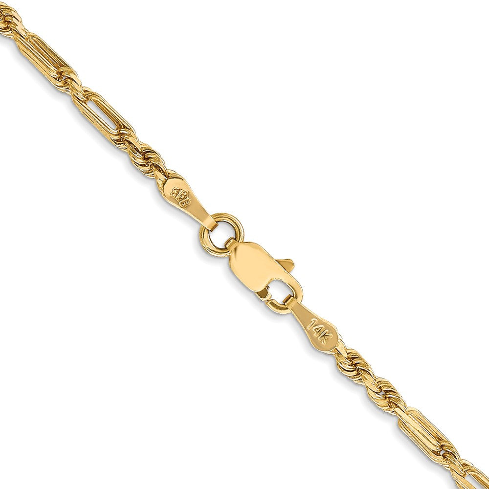 Shop 14K Gold 22-Inch 2.5mm Diamond-Cut Milano Rope Chain - Stylish Value!