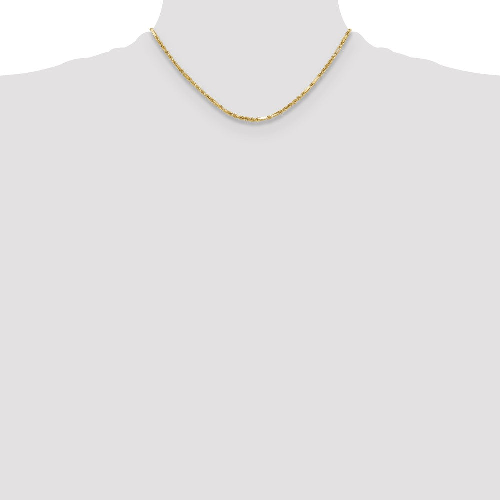 Shop Stylish 14K Gold 2.75mm Diamond Cut Milano Rope Chain - Luxury Value