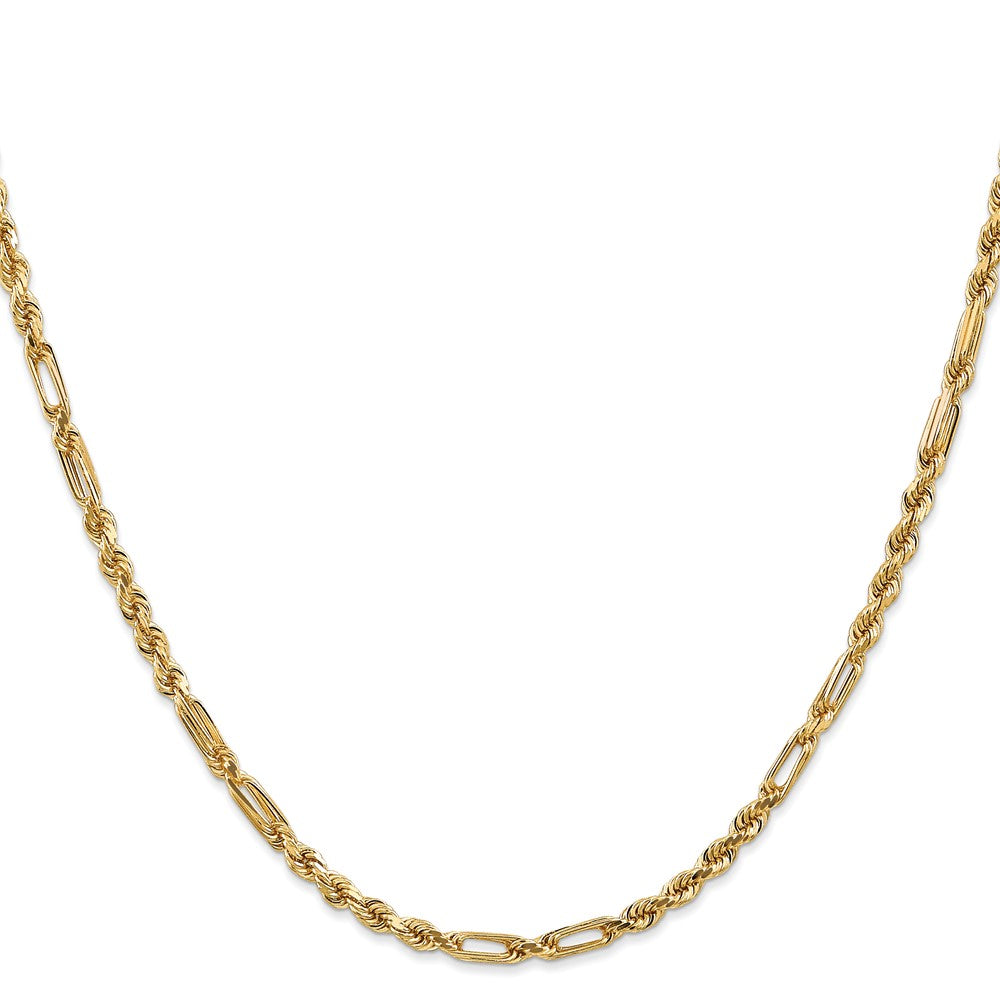 Buy Exclusive 14K Gold 20-Inch 3mm Diamond-Cut Milano Rope Chain - Stylish!