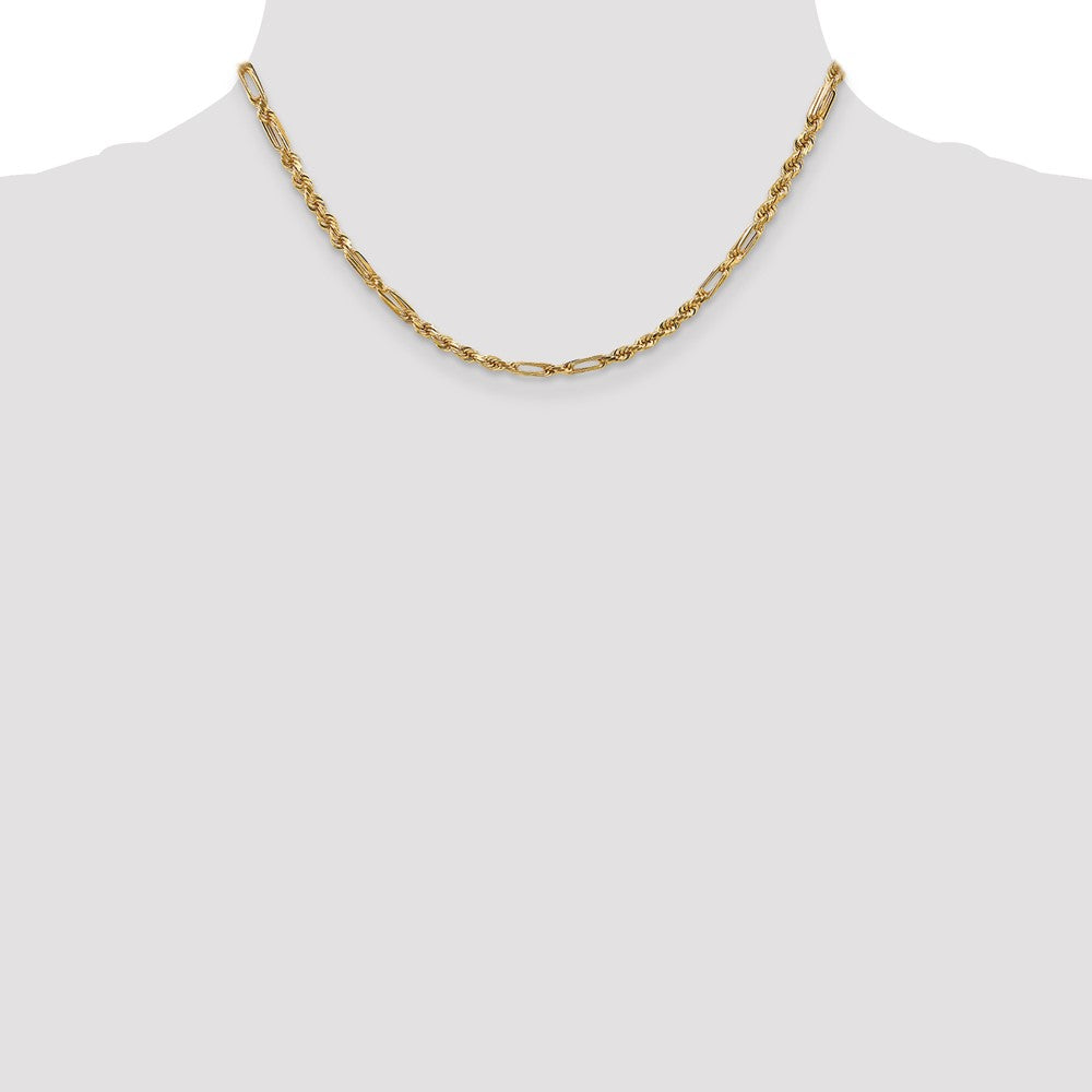 Exclusive 14K Gold 16-Inch Diamond-Cut Milano Rope Chain - Stylish Value!