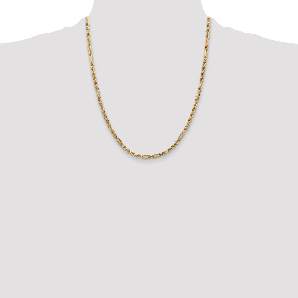 Buy 14K Gold 22-Inch 3mm Diamond-Cut Milano Rope Chain | Stylish Luxury Jewelry