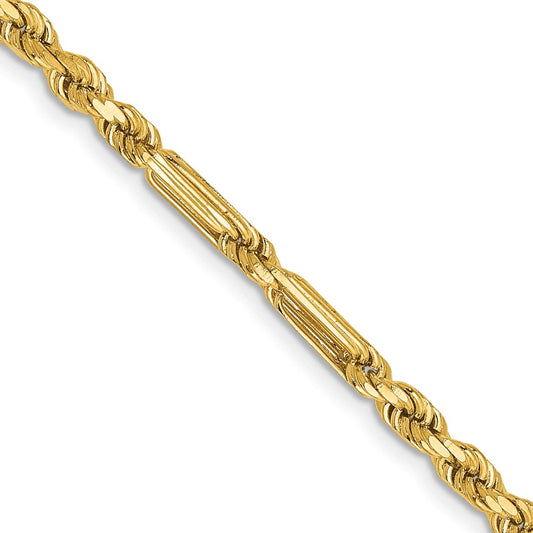 Buy Exclusive 14K Gold 20-Inch 3mm Diamond-Cut Milano Rope Chain - Stylish!