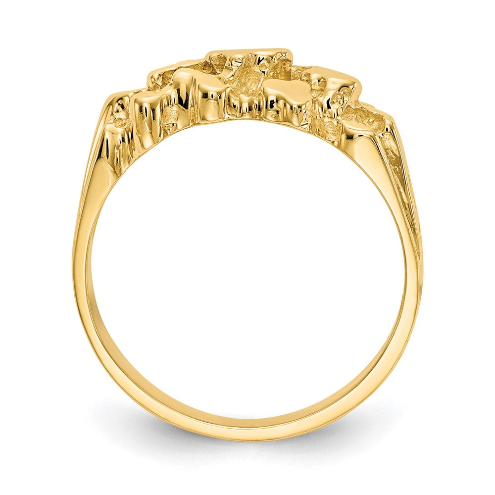 High-Quality 14K Gold Nugget Ring - Stylish & Affordable Luxury Jewelry