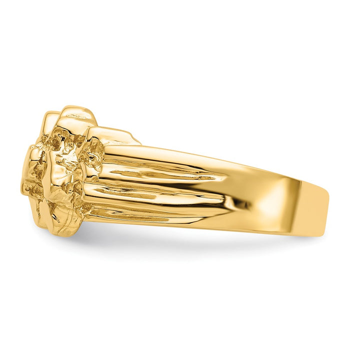 High-Quality 14K Gold Nugget Ring - Stylish & Affordable Luxury Jewelry-3