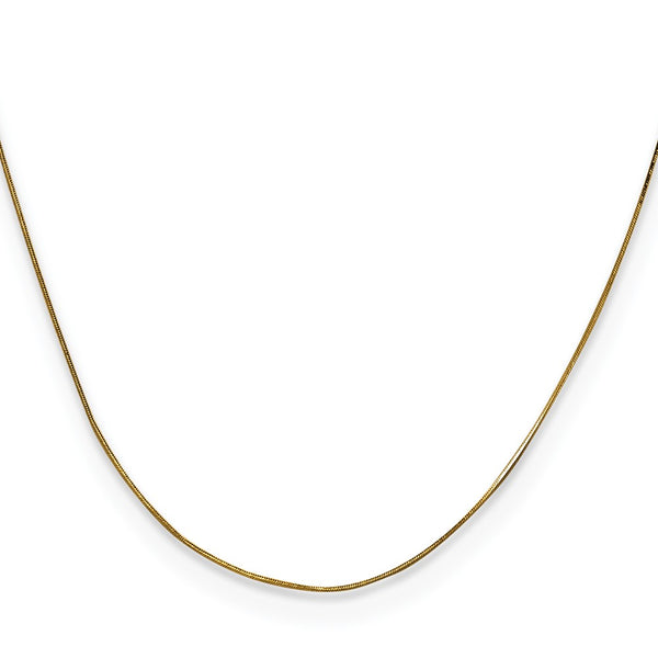 14K Gold 0.5mm Octagonal Snake Chain