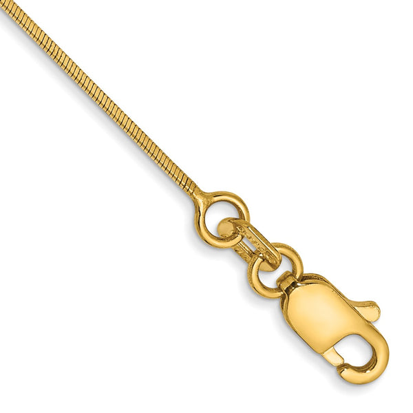14K Gold 7-Inch Octagonal Snake Bracelet