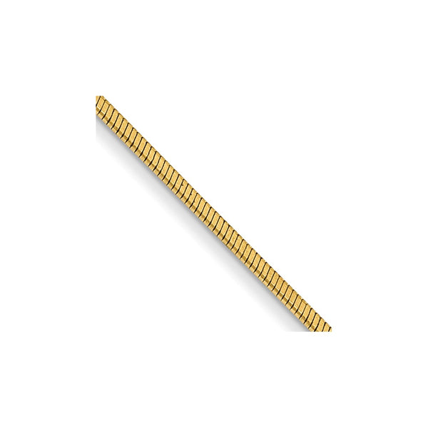 14K Gold 30-Inch 0.6mm Octagonal Snake Chain
