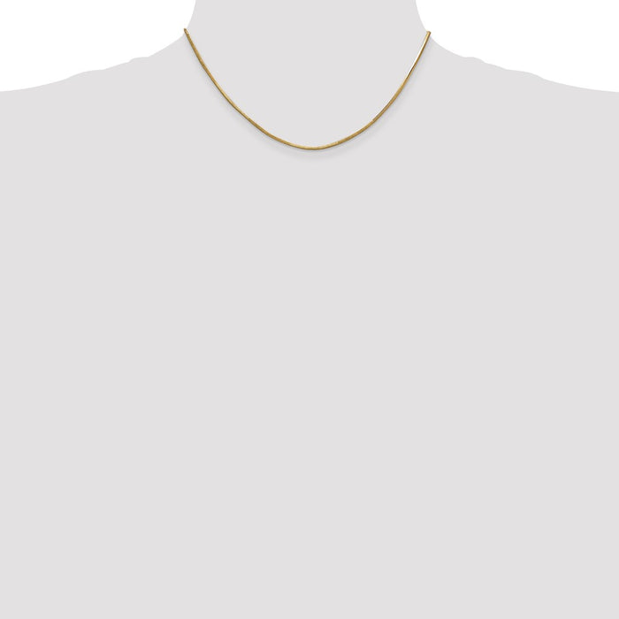 Shop Stylish 14K Gold 16-Inch .8mm Octagonal Snake Chain - Luxury Accessory-4